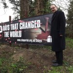 Mike Smith with Three Days banner